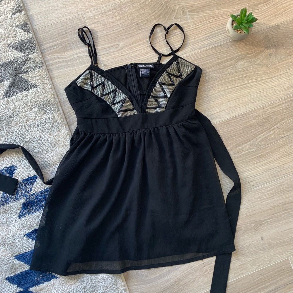 Black Beaded Top